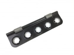 Flip Up Punch Plate with Two Weld-on Brackets- Black Painted