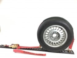 10ft Horizontal E-Track Ratchet Wheel Strap- Low Pro: Idler & Grip Sleeve